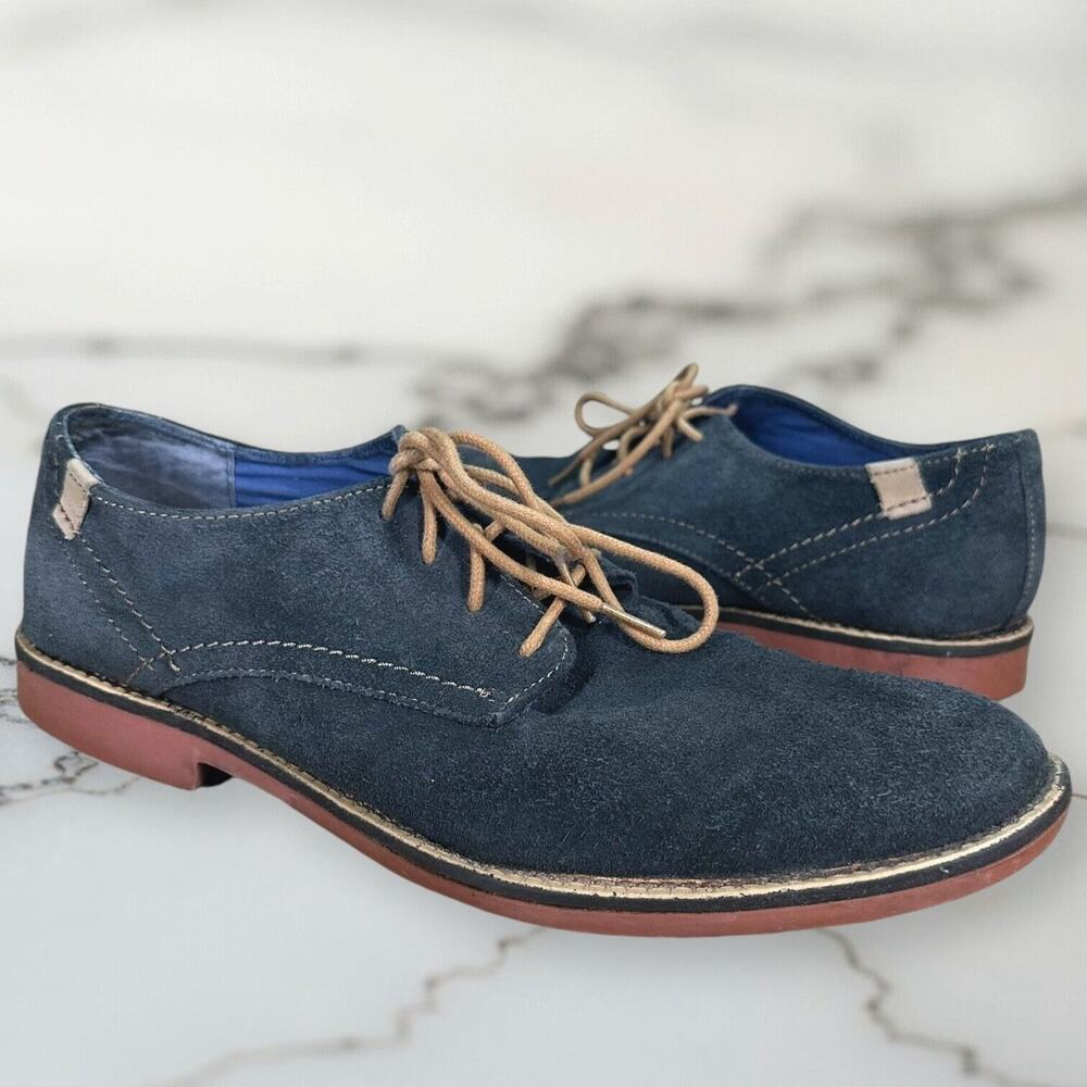 MARK NASON X SKECHERS Navy Blue Oxford Shoes Suede 12 Dress Casual Work Lace Up